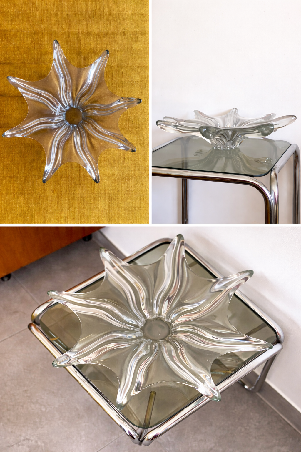 Coupe en cristal signée ART VANNES - Années 60