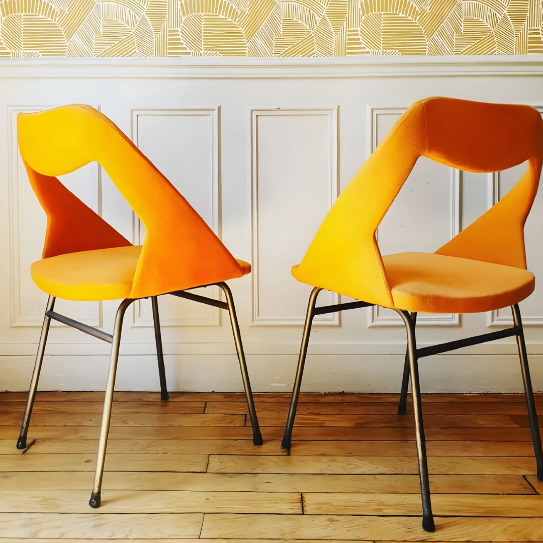 Lot de deux chaises Louis Paolozzi - Années 50/60