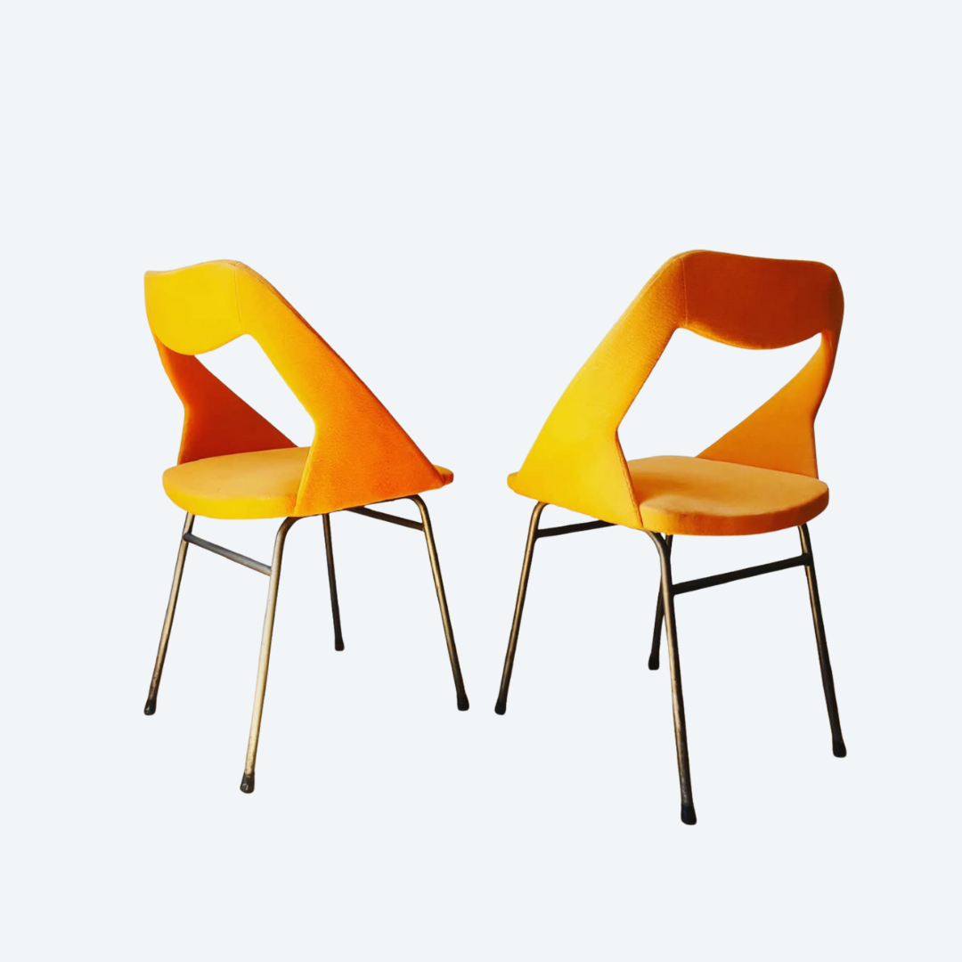 Lot de deux chaises Louis Paolozzi - Années 50/60