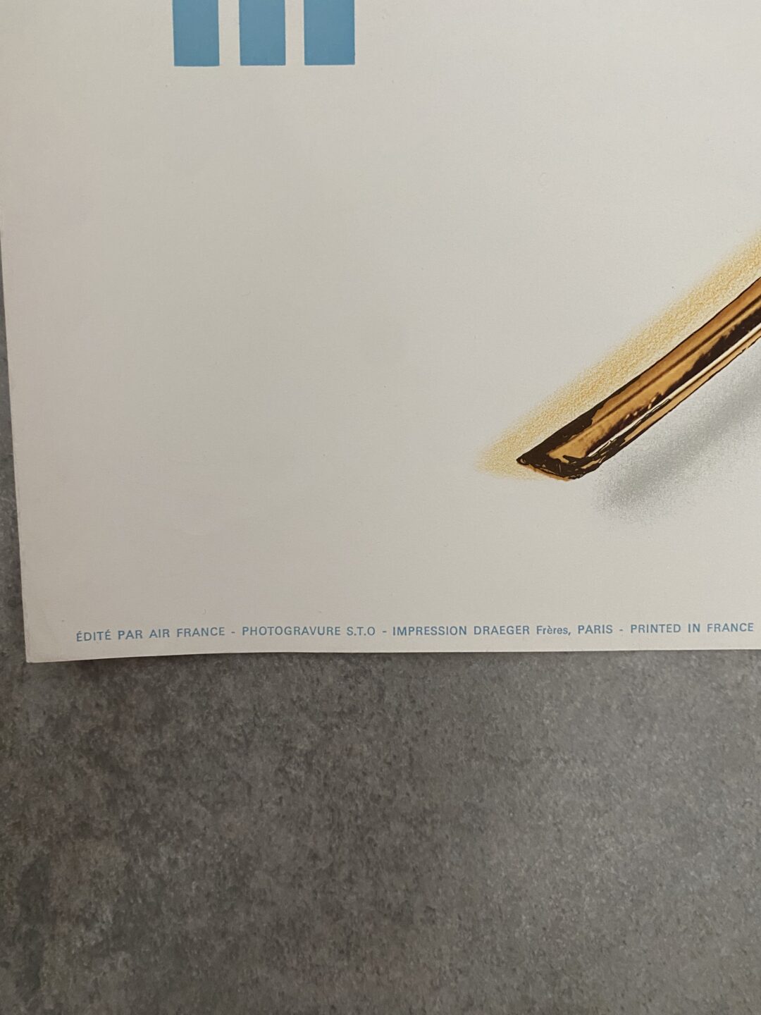 Affiche originale Air France Paris, GEORGES MATHIEU - 1967