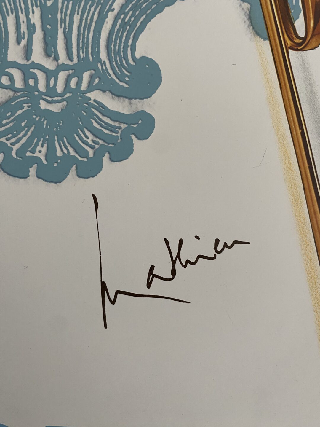 Affiche originale Air France Paris, GEORGES MATHIEU - 1967