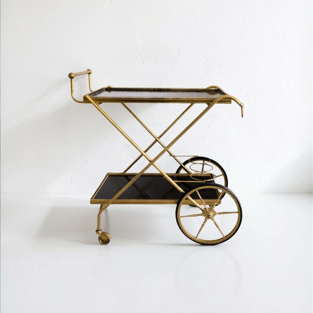 Desserte / bar vintage en laiton – 1972