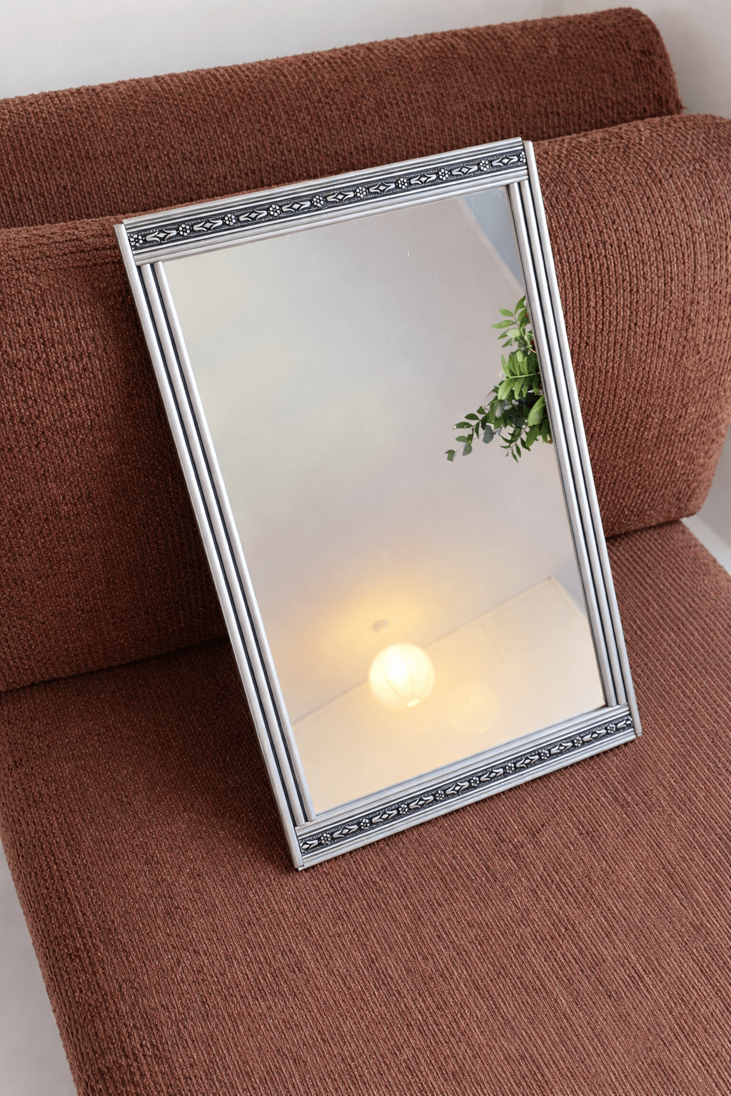 Miroir art déco argenté