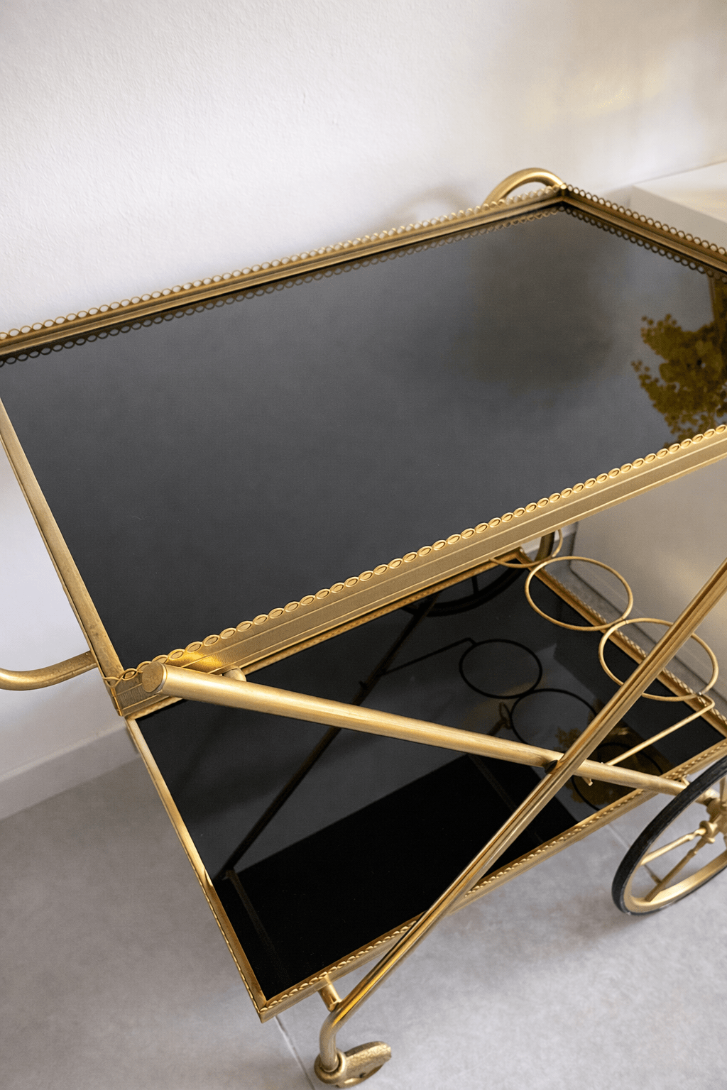 Desserte / bar vintage en laiton – 1972