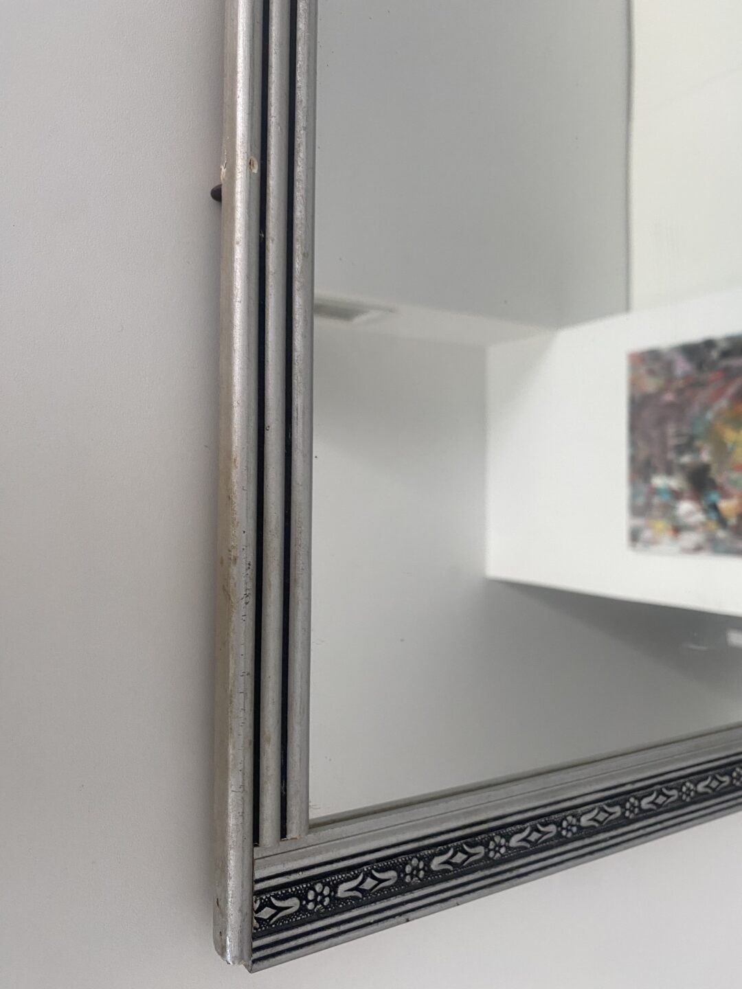 Miroir art déco argenté