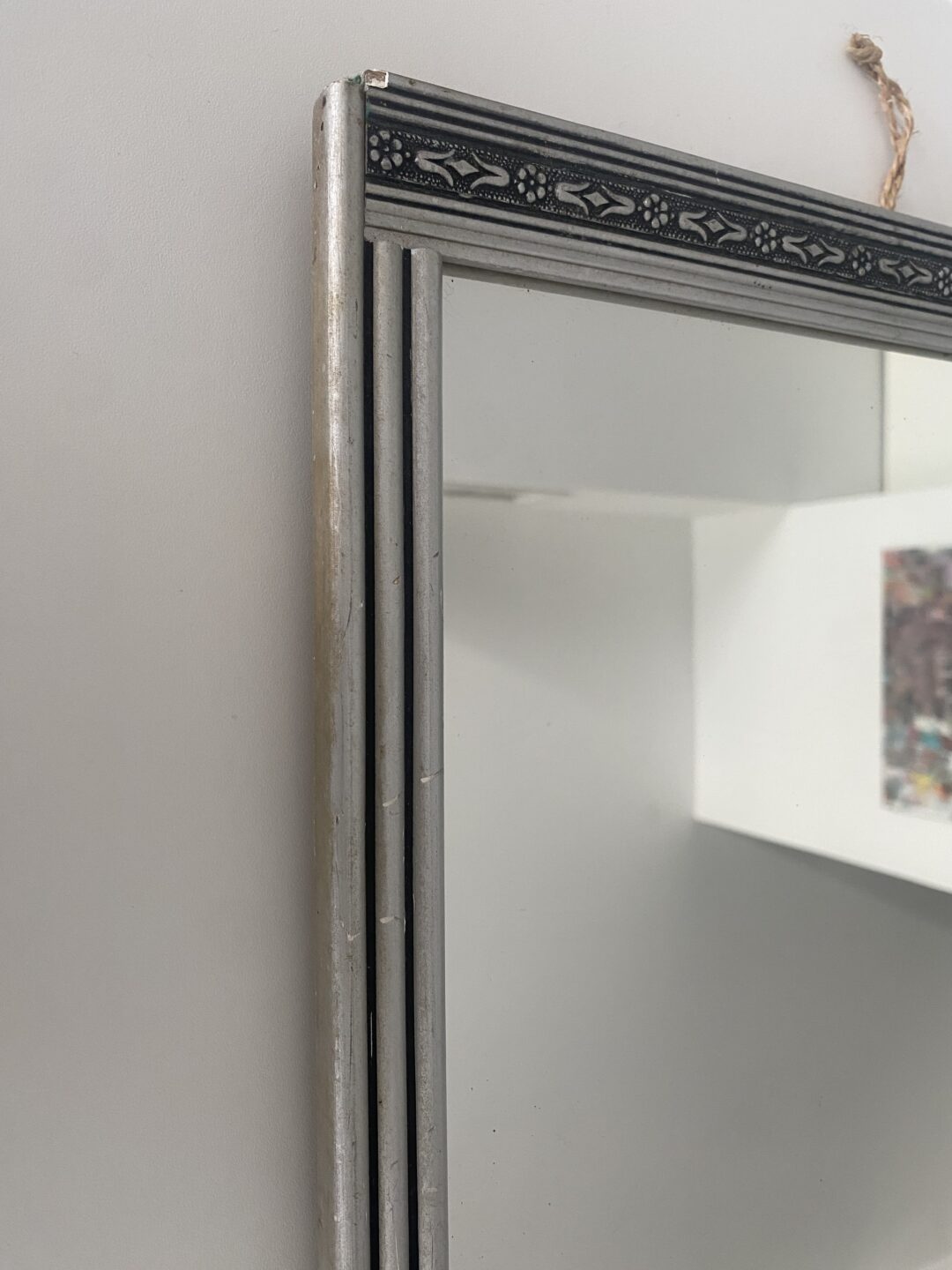 Miroir art déco argenté