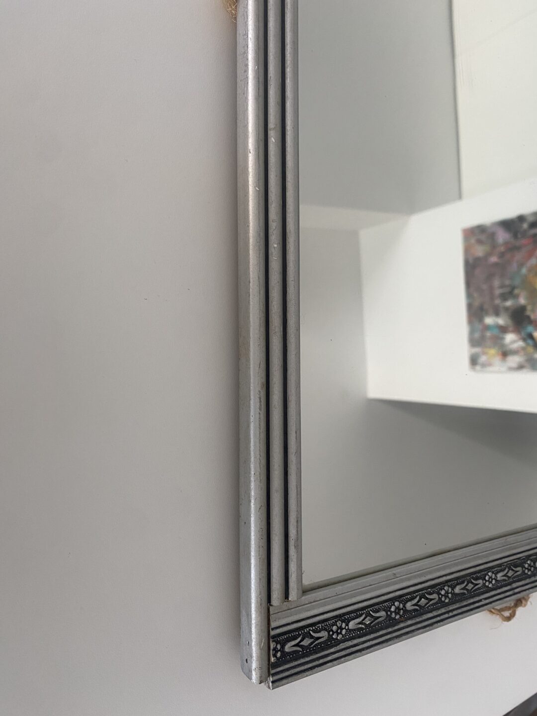 Miroir art déco argenté