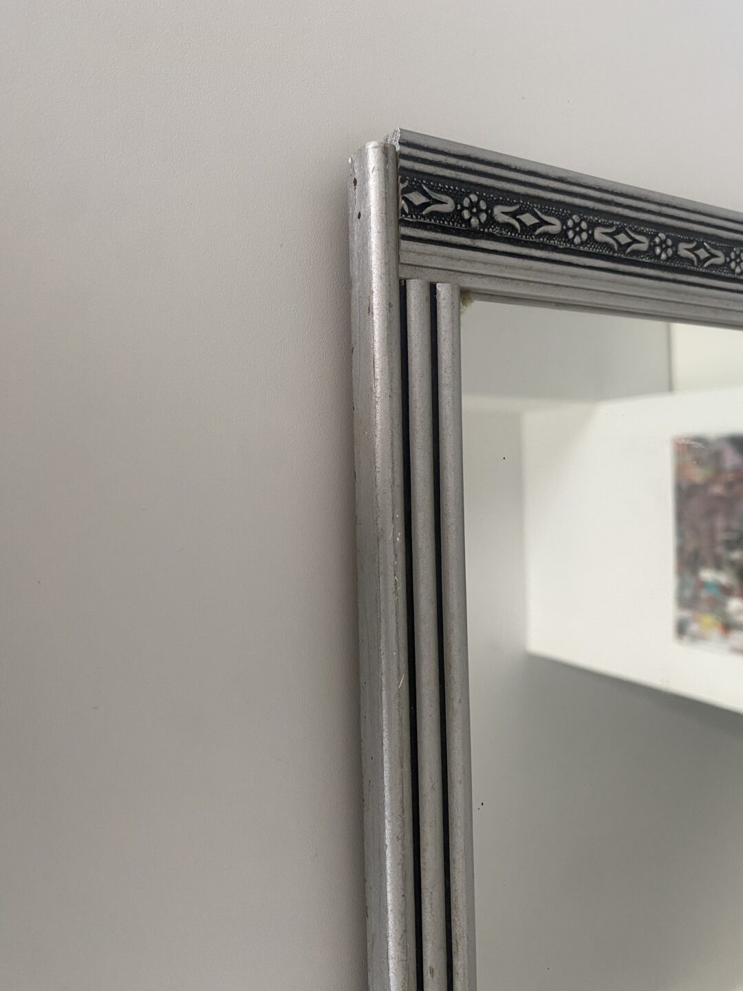 Miroir art déco argenté