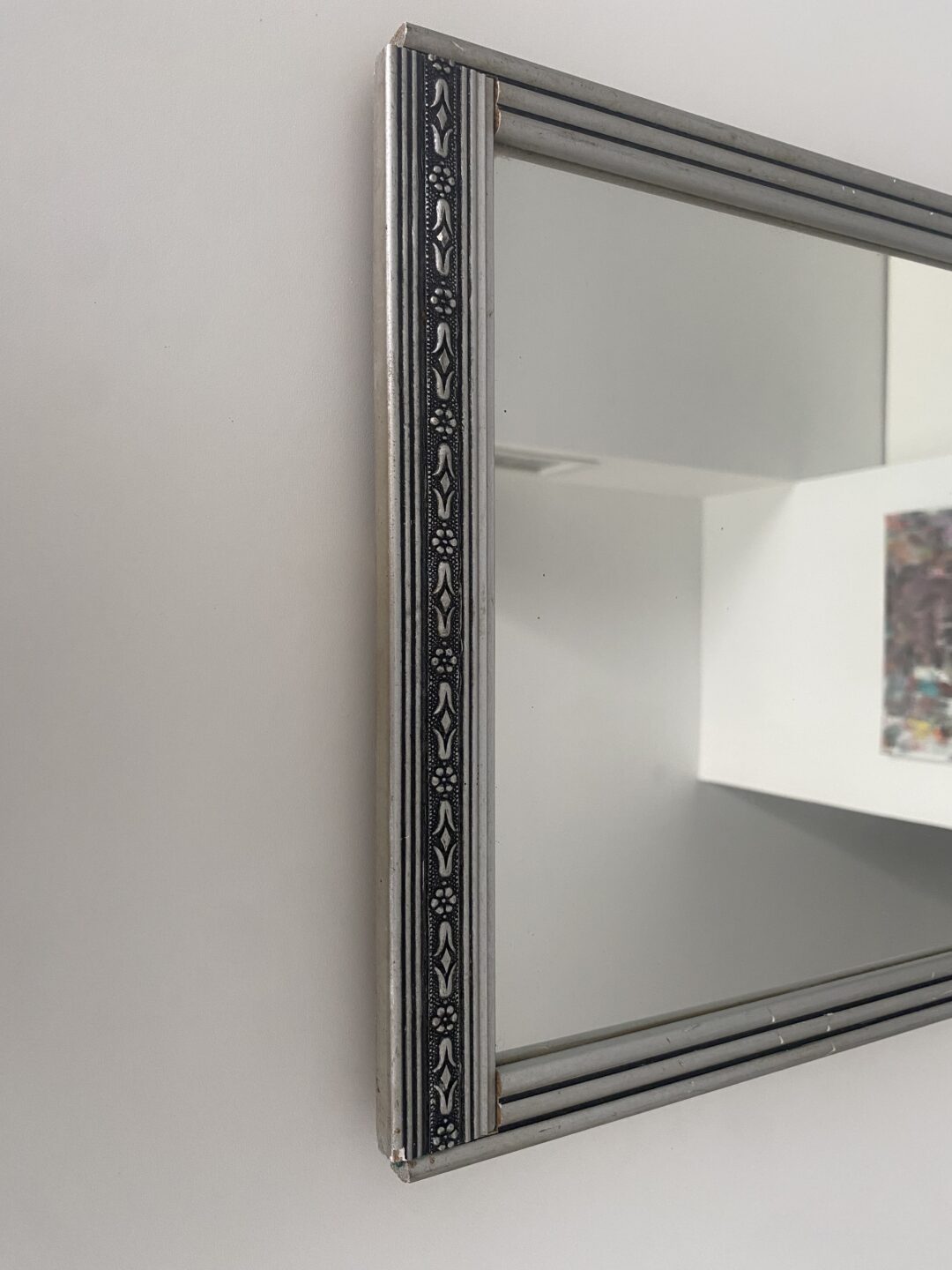 Miroir art déco argenté