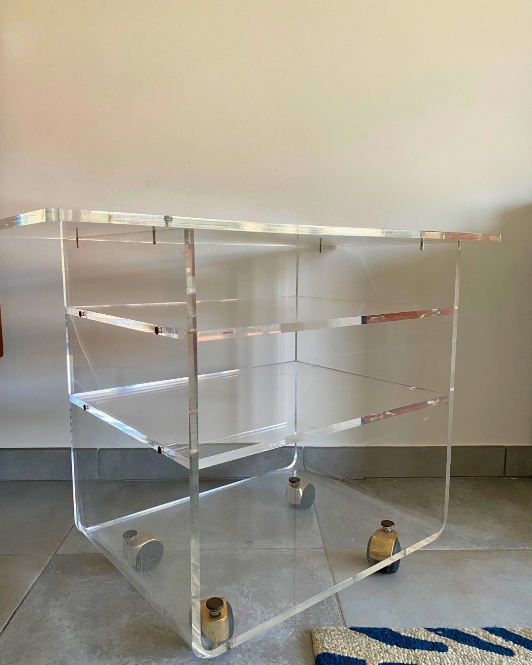 Desserte vintage, David Lange pour Les Invisibles du Marais - Années 70